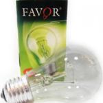 Лампа накаливания 75W E27 A50 прозрачная (Калашников) Favor 427098