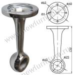 Держатель трубы d25 дистационный торцевой, хром, гальваника 59971