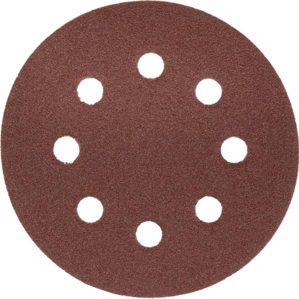 Круг 125 мм Р 40 шлифовальный на липкой основе с отверстиями ЗУБР "МАСТЕР"  35562-125-040