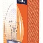Лампа накал. 40W E27 свеча прозрачная OSRAM B 4008321788580